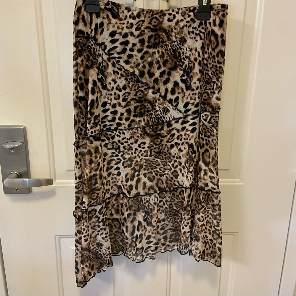 See You Monday Leopard Print Skirt